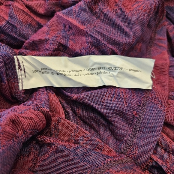 ZARA  Purple Wrinkled Jacquard Maxi Dress Size Small - Picture 15 of 15